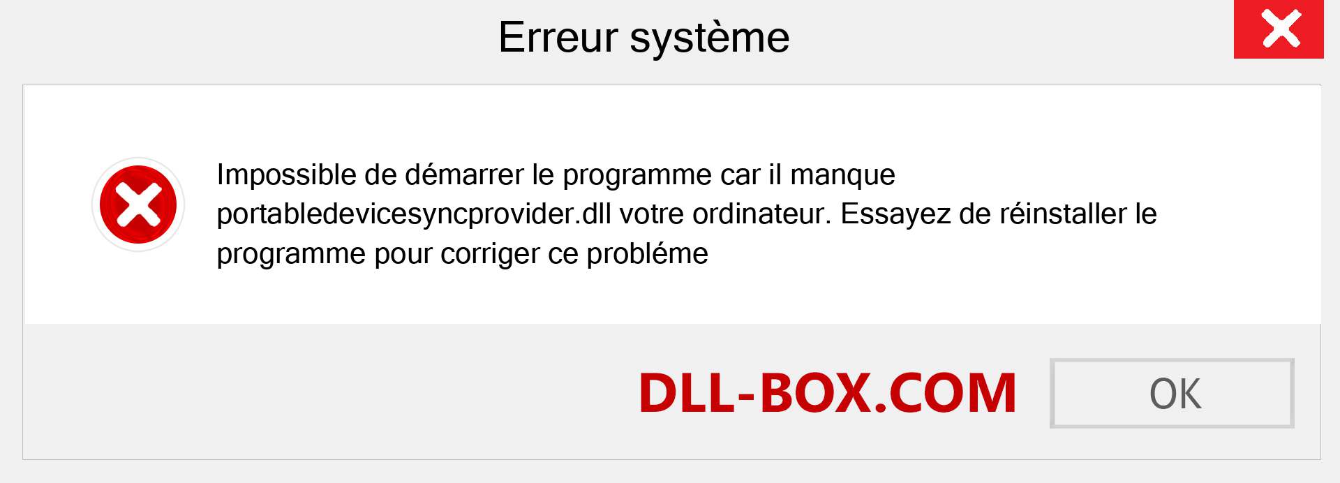 Le fichier portabledevicesyncprovider.dll est manquant ?. Télécharger pour Windows 7, 8, 10 - Correction de l'erreur manquante portabledevicesyncprovider dll sur Windows, photos, images